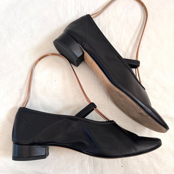 Aeyde Pippa ballet flats black leather mary jane EU 36.5 slip on shoes - Picture 7 of 12